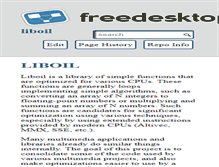Tablet Screenshot of liboil.freedesktop.org